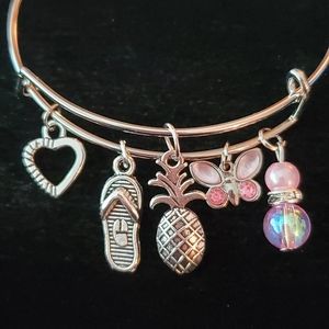 Spring & Sumner  Fun Silver Slide Charm Bracelet